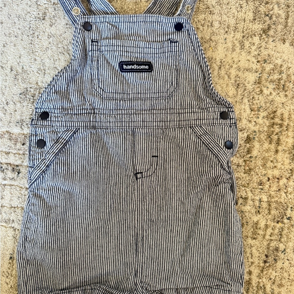 Handsome Black & White Stripe Overall / Jumper